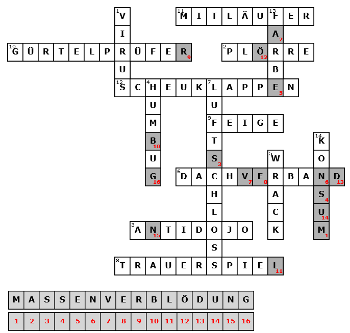 Kreuzwortrtsel 2 Lsung