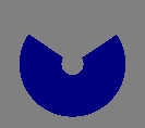 Blaue Kreisform